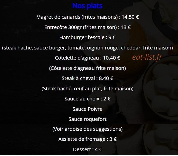 L'Escale — carte page 2