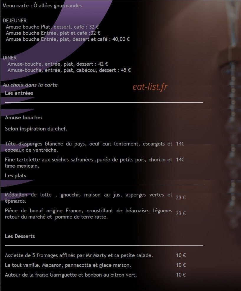 L'O à la Bouche — carte page 2