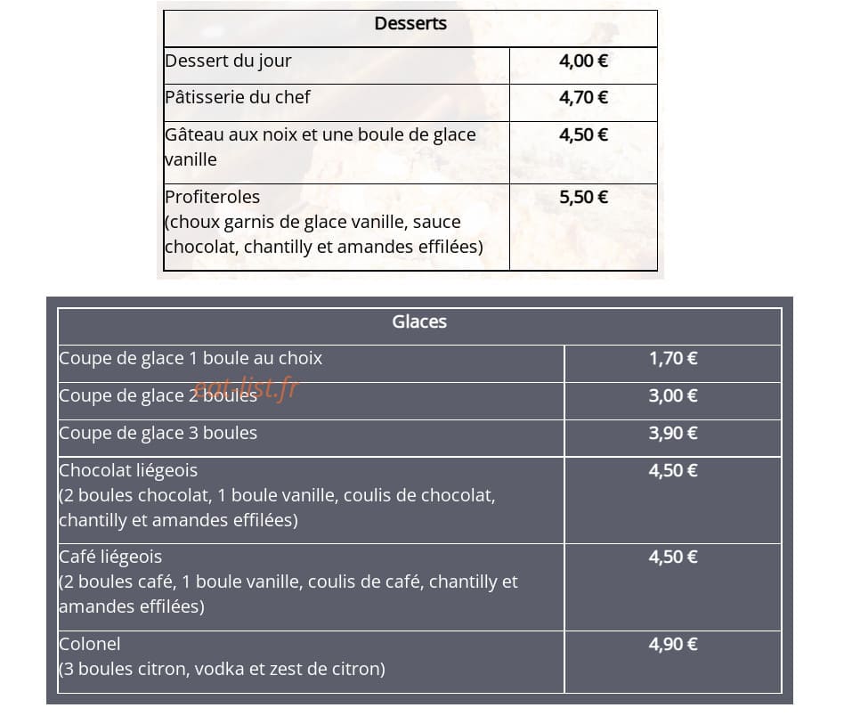 La Cave — carte page 6