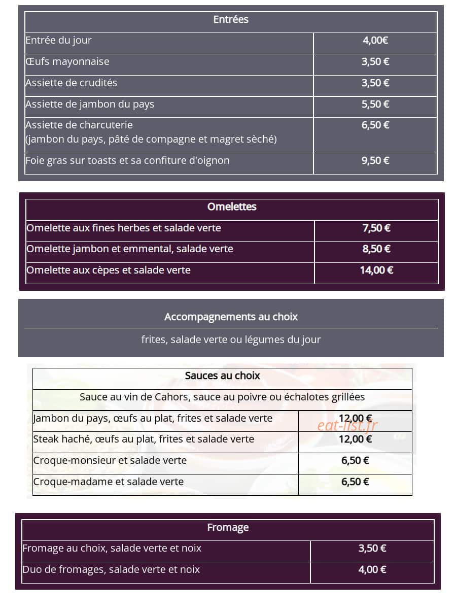 La Cave — carte page 5