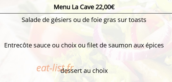 La Cave — carte page 3