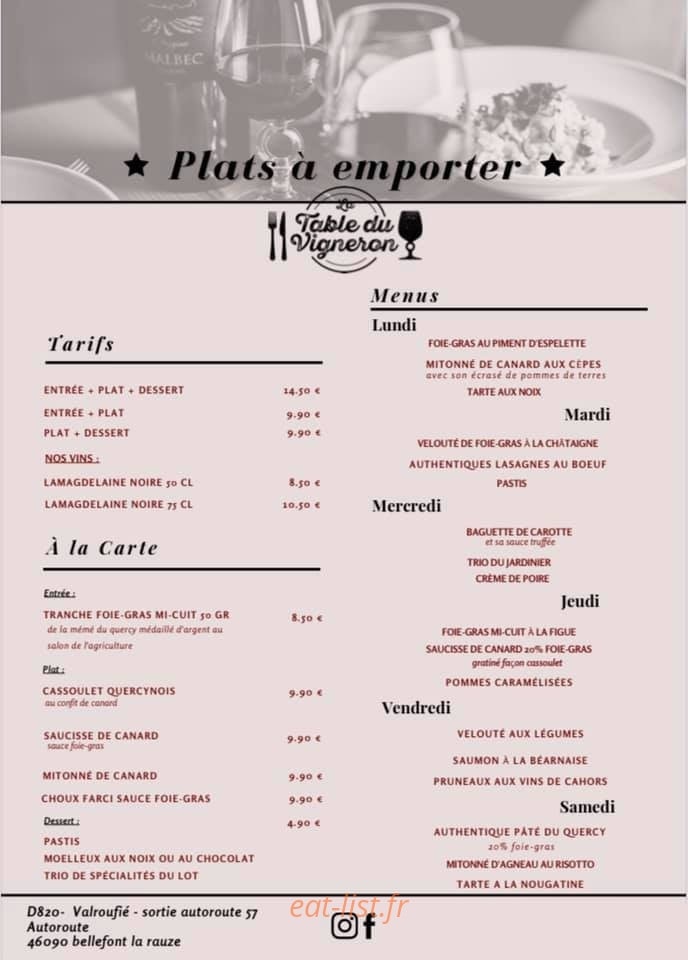 La Mémé du Quercy — carte page 1