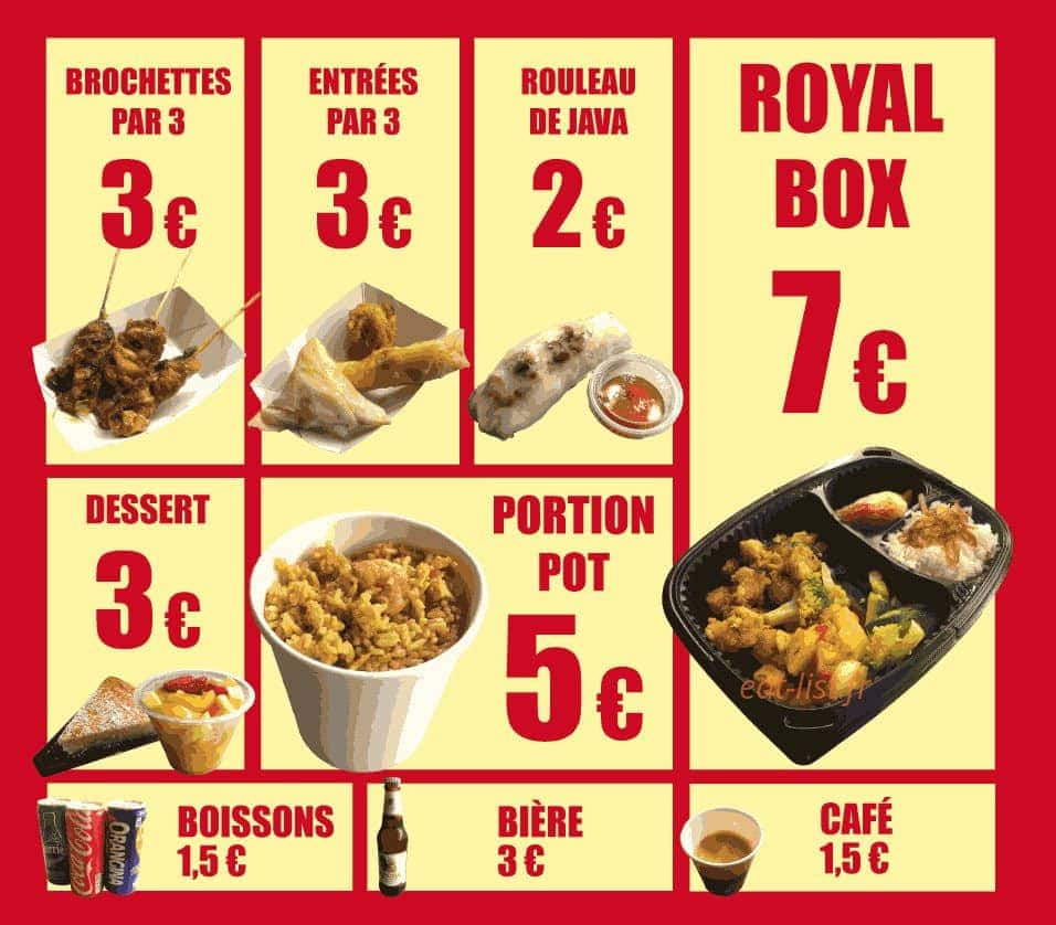 Le Gourmet de Java Version Fast — carte page 1