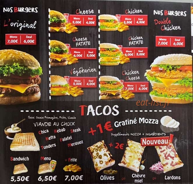 New Tacos — carte page 1