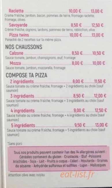 Pizza Twins — carte page 3