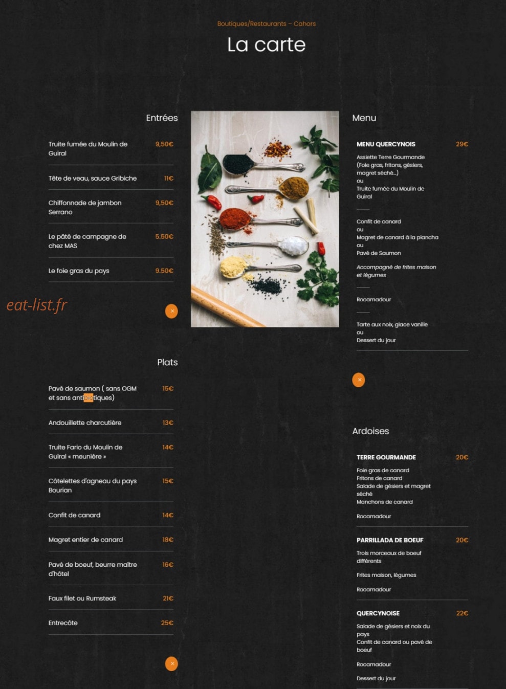 Terre Gourmande — carte page 2