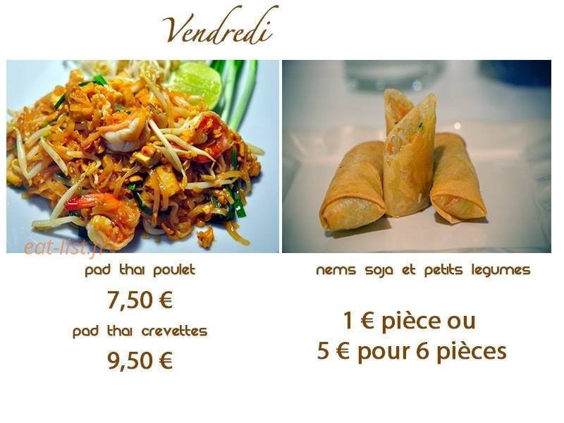 Thaï Kitchen — carte page 1