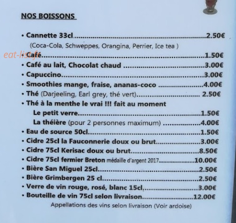 Pause Gourmande — carte page 4