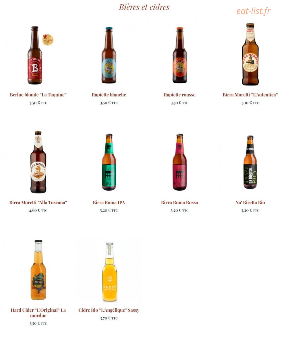 Pizz & Patiss — carte page 6