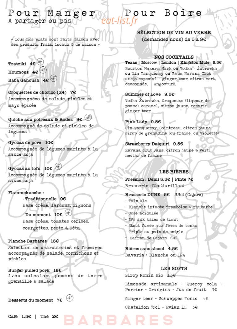 Barbares — carte page 1