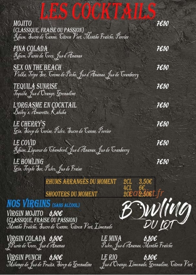 Bowling du Lot — carte page 7