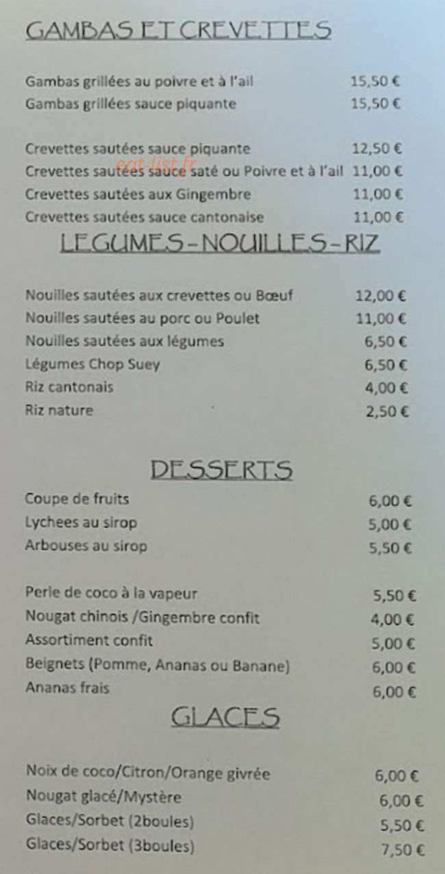 Chez Ngo — carte page 3
