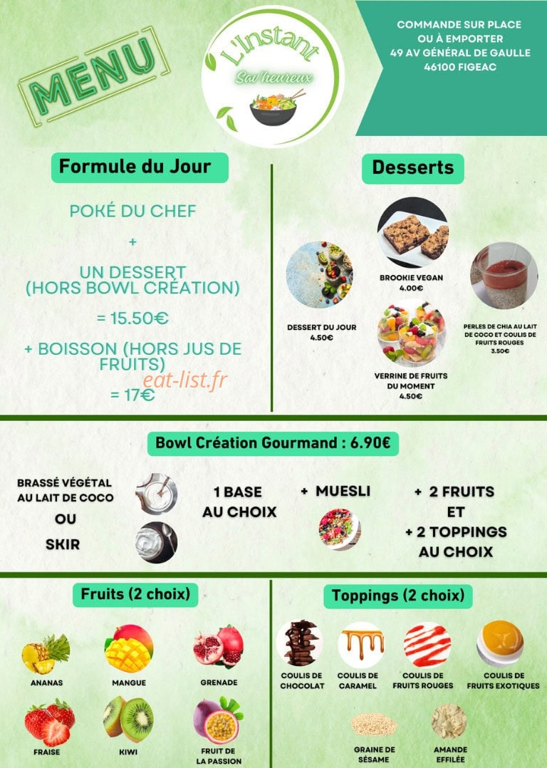 L'Instant Sav'Heureux — carte page 3