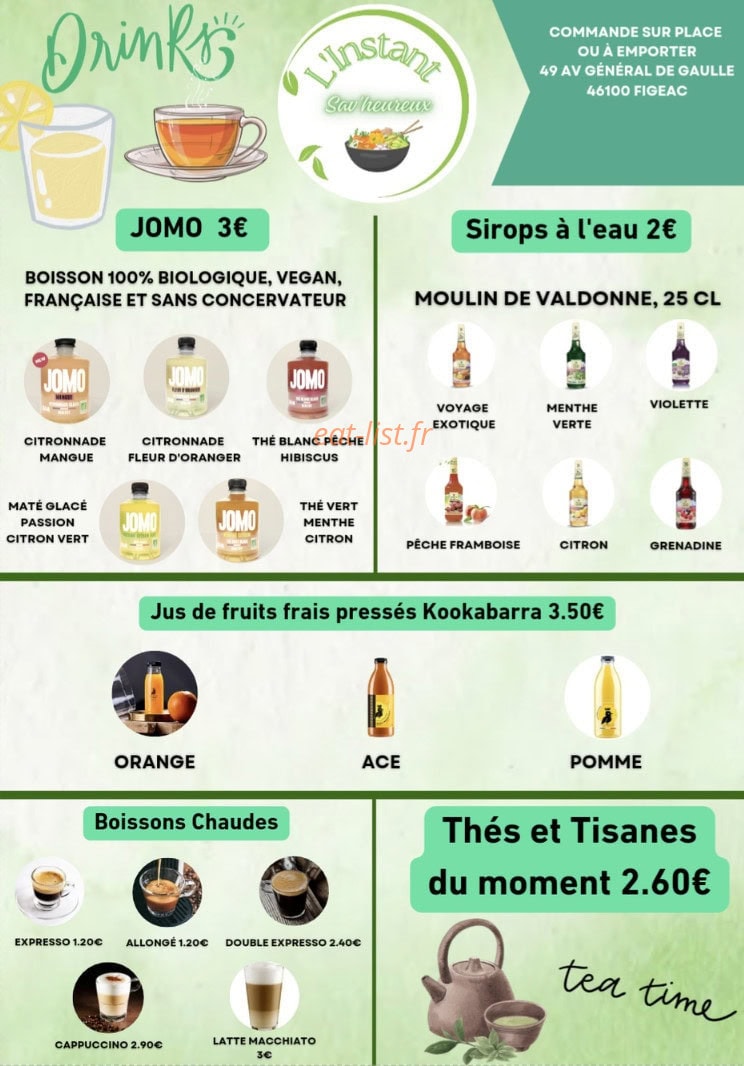 L'Instant Sav'Heureux — carte page 4