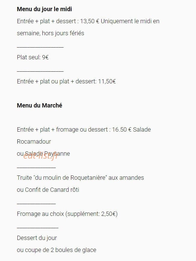 La Flambée — carte page 2