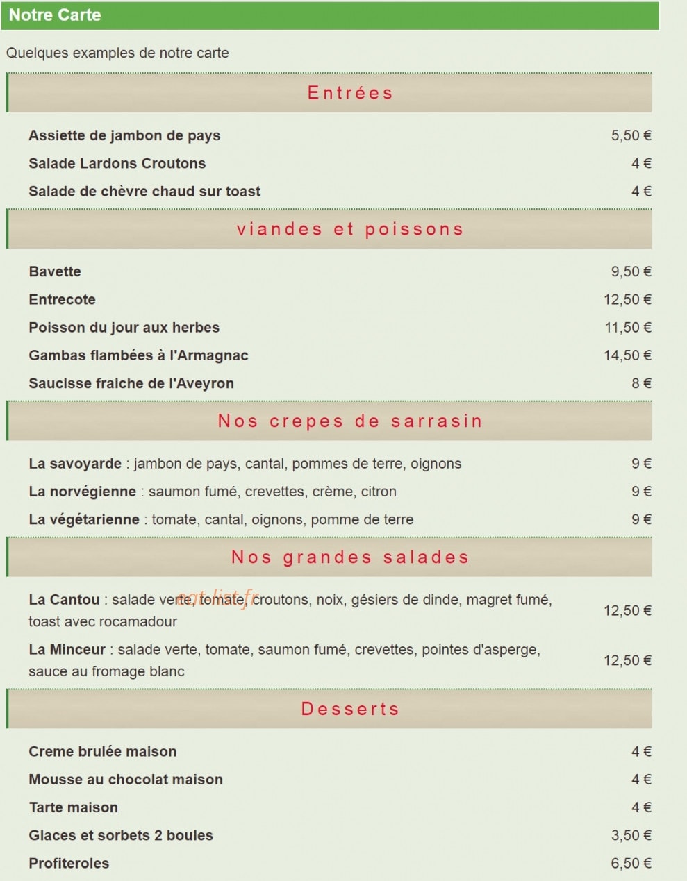 La Terrasse Figeac — carte page 3