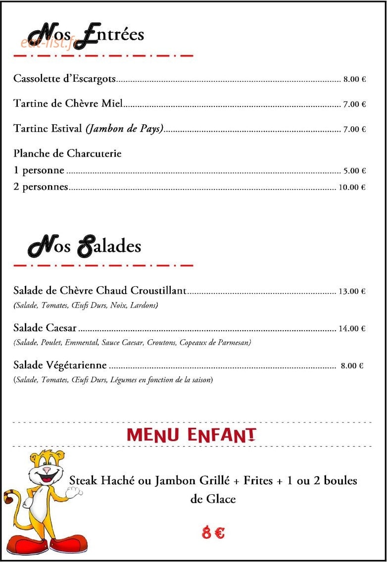 Le Festif — carte page 1