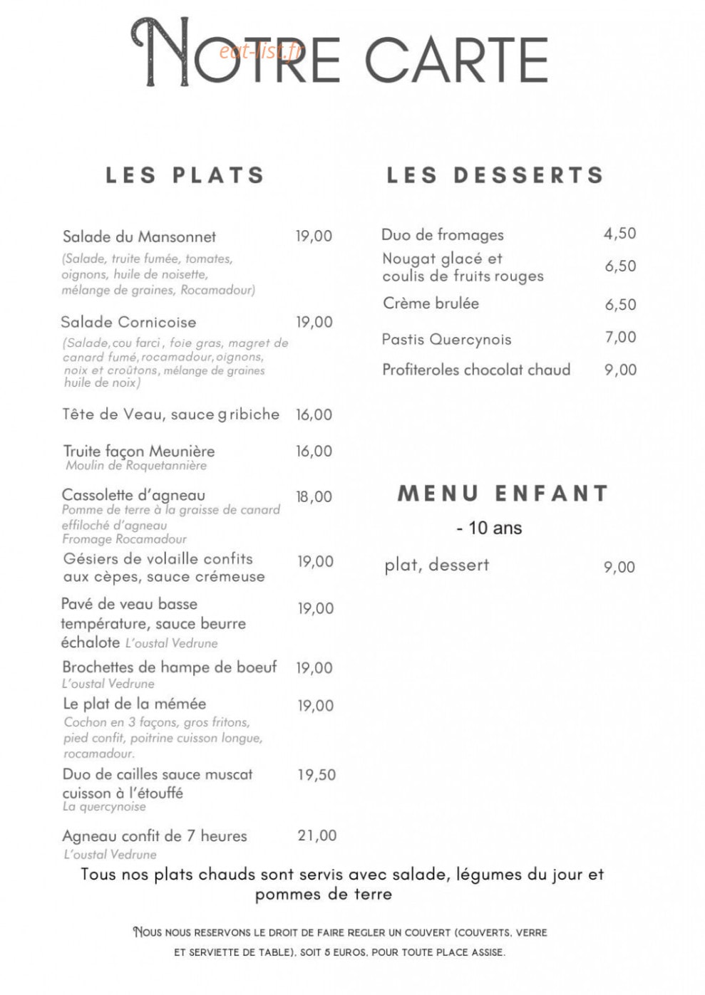 Le Sarrasin — carte page 1