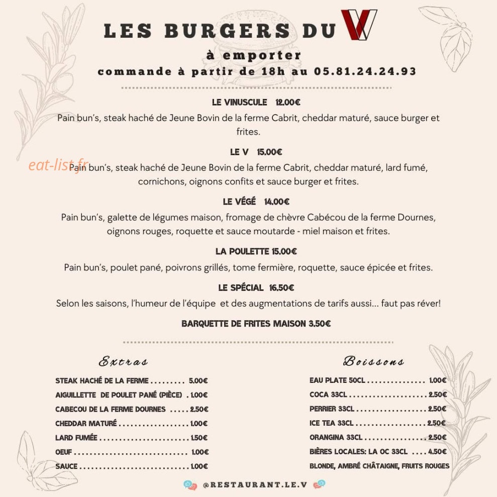 Le V — carte page 1