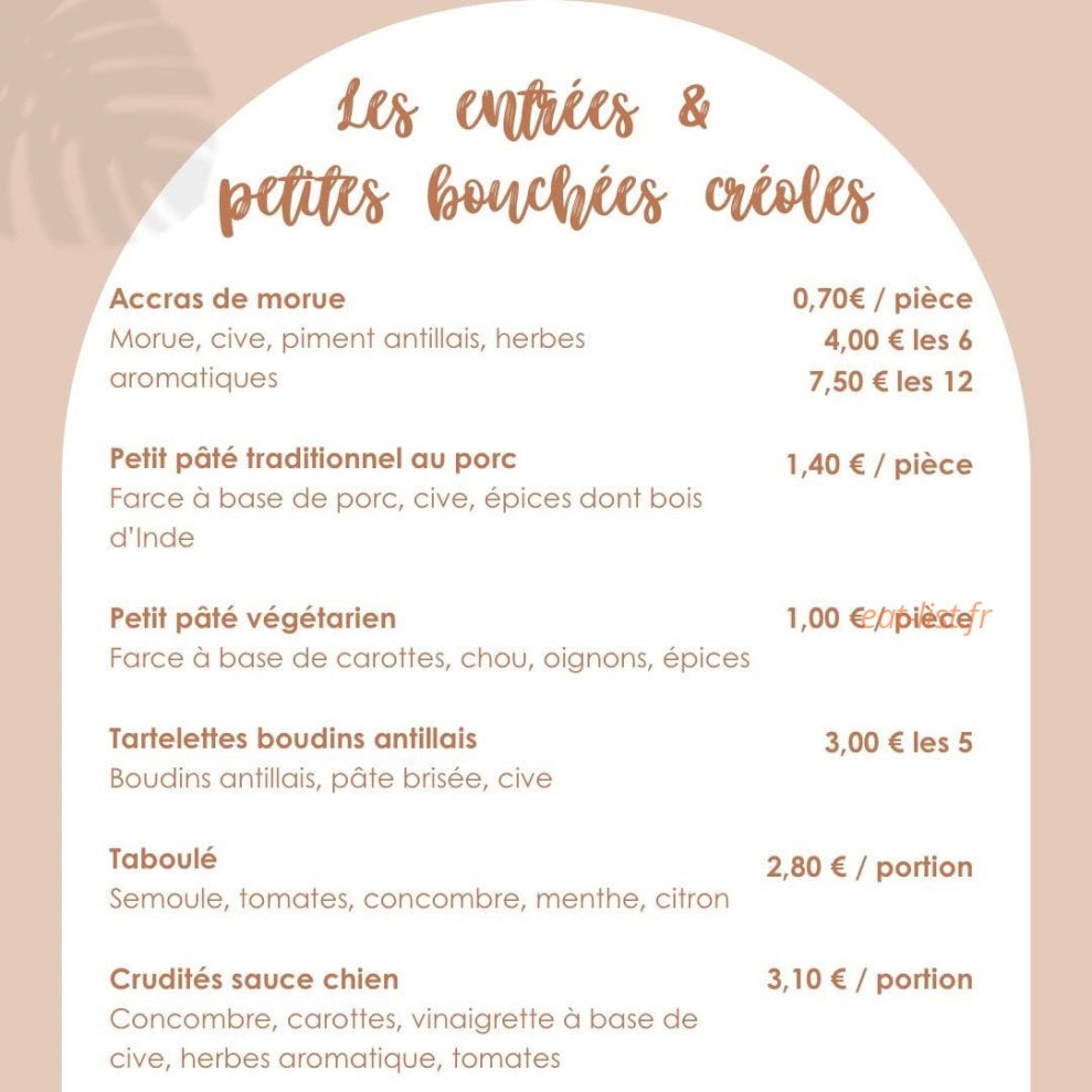 Les Petites Toques — carte page 1