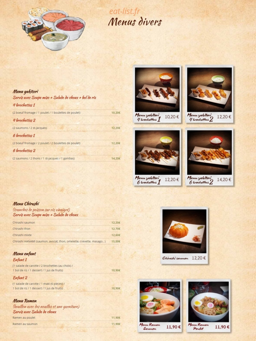 Lot of Sushis — carte page 6