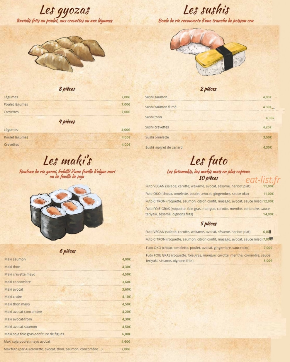 Lot of Sushis — carte page 2