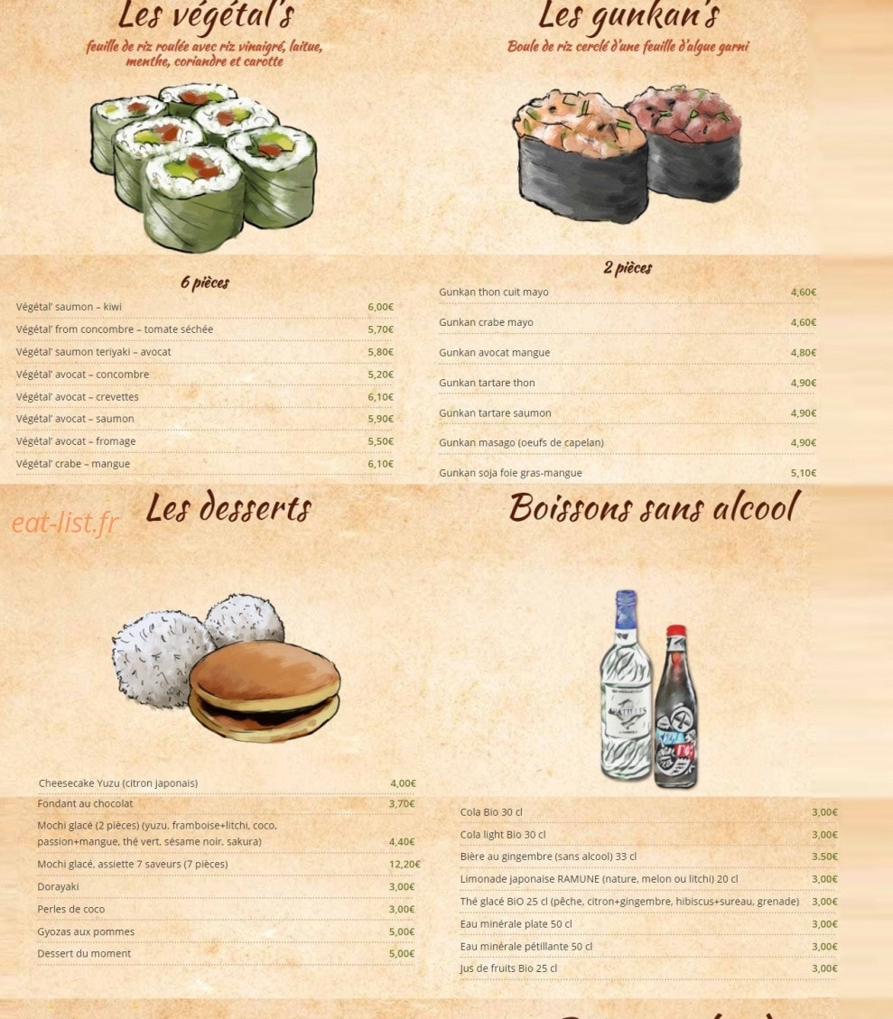 Lot of Sushis — carte page 8
