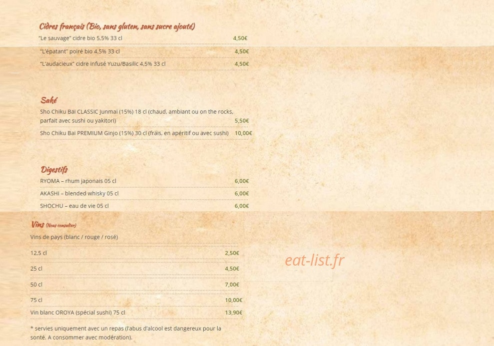 Lot of Sushis — carte page 9