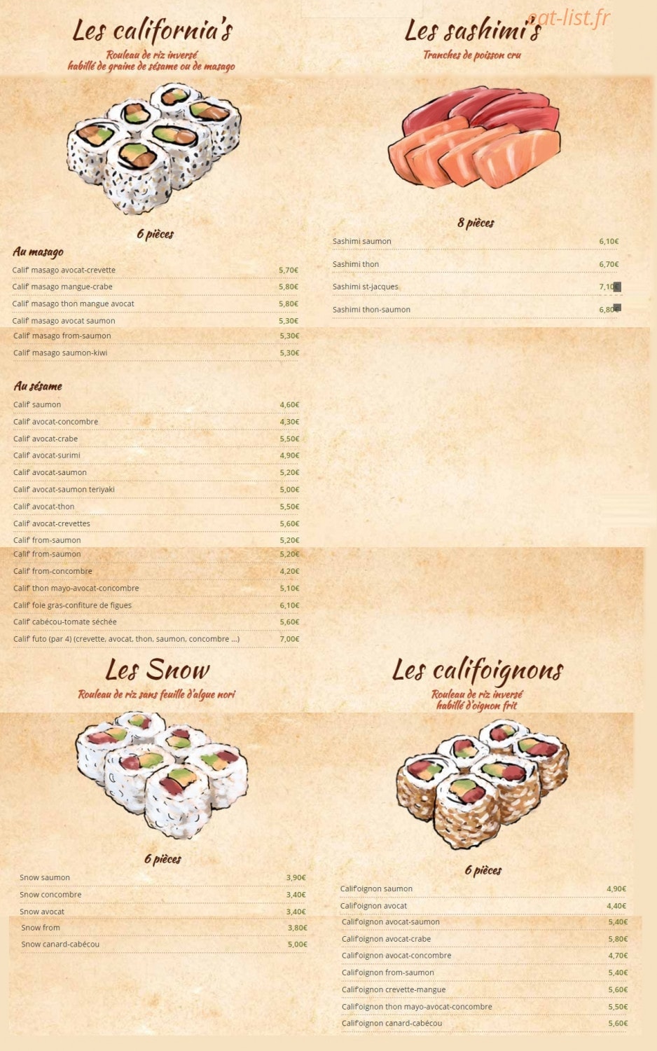 Lot of Sushis — carte page 3