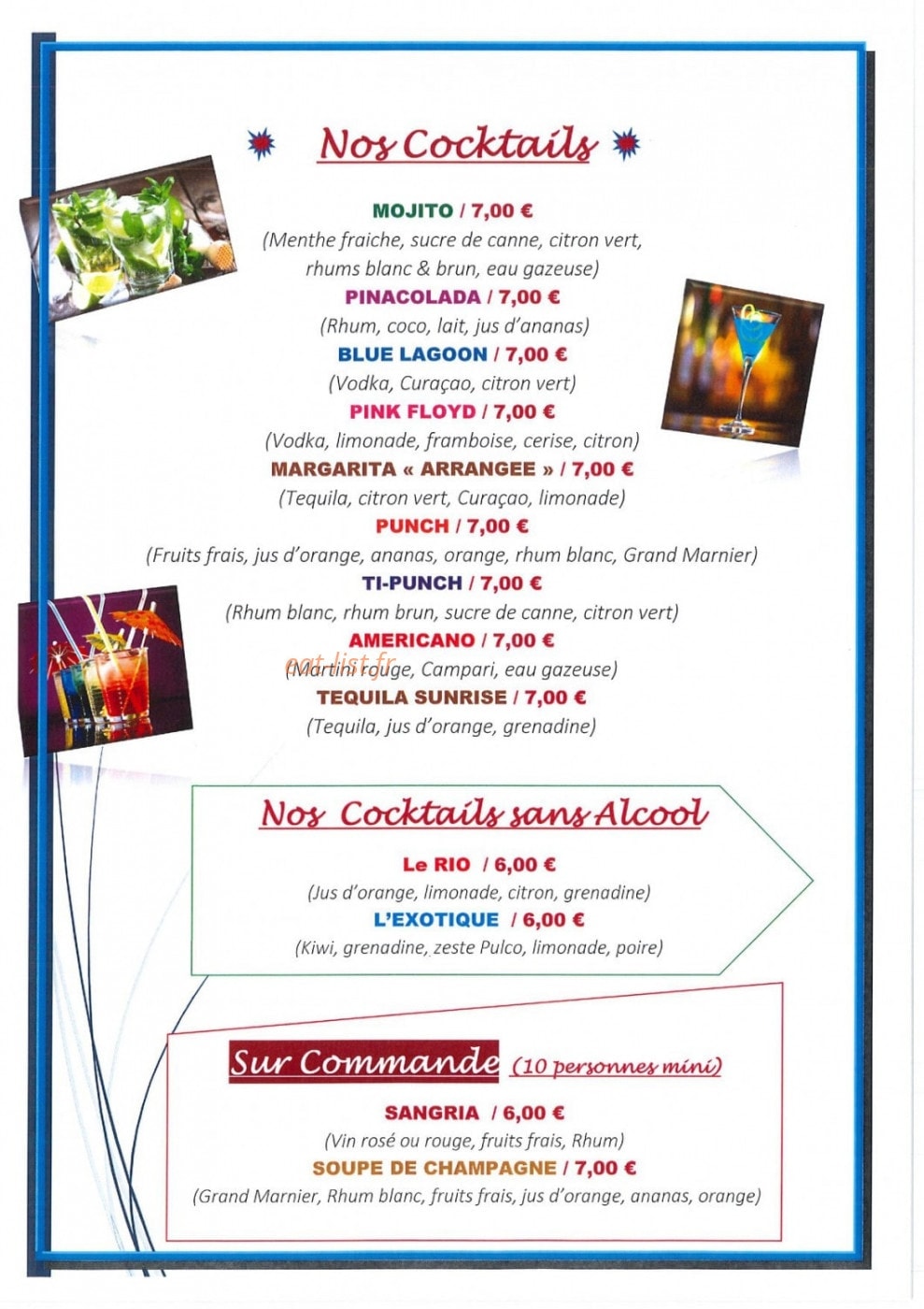 Restaurant le Drauzou — carte page 10