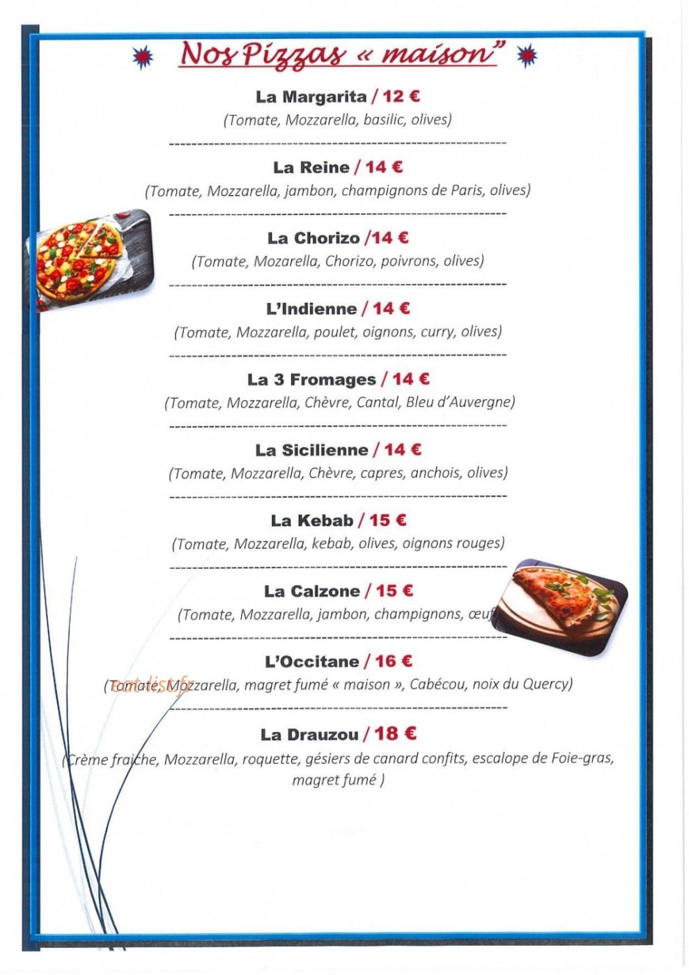 Restaurant le Drauzou — carte page 5