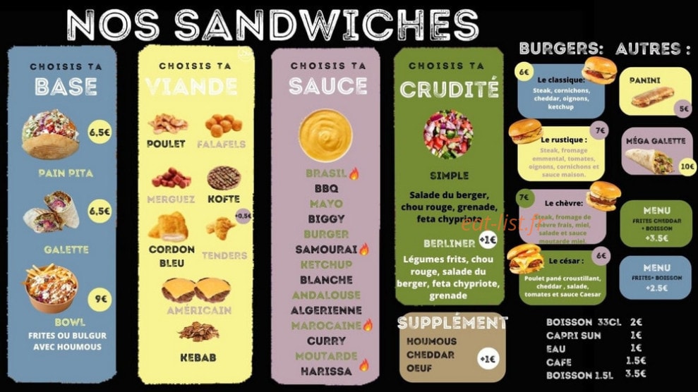 Woods Kebab — carte page 2