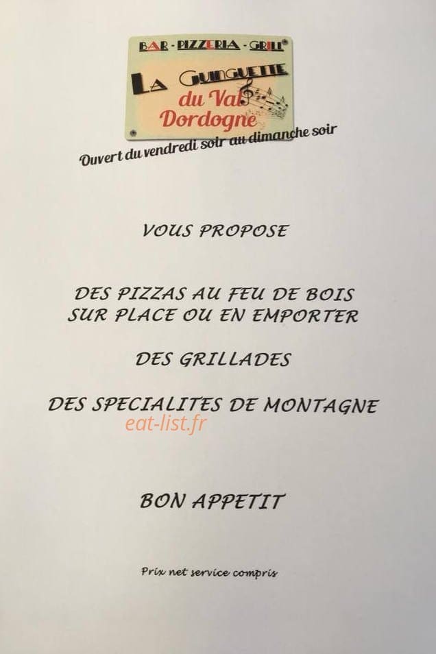 La guinguette du val dordogne — carte page 1