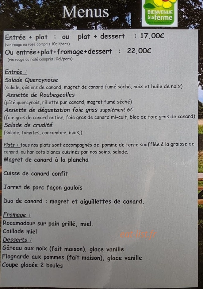 La Ferme de Roubegeolles — carte page 1