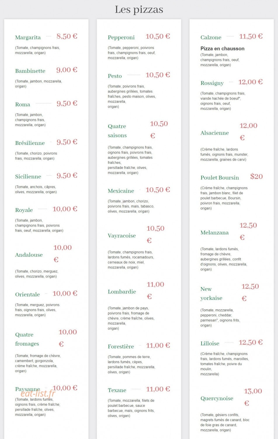 La p'tite italie — carte page 1