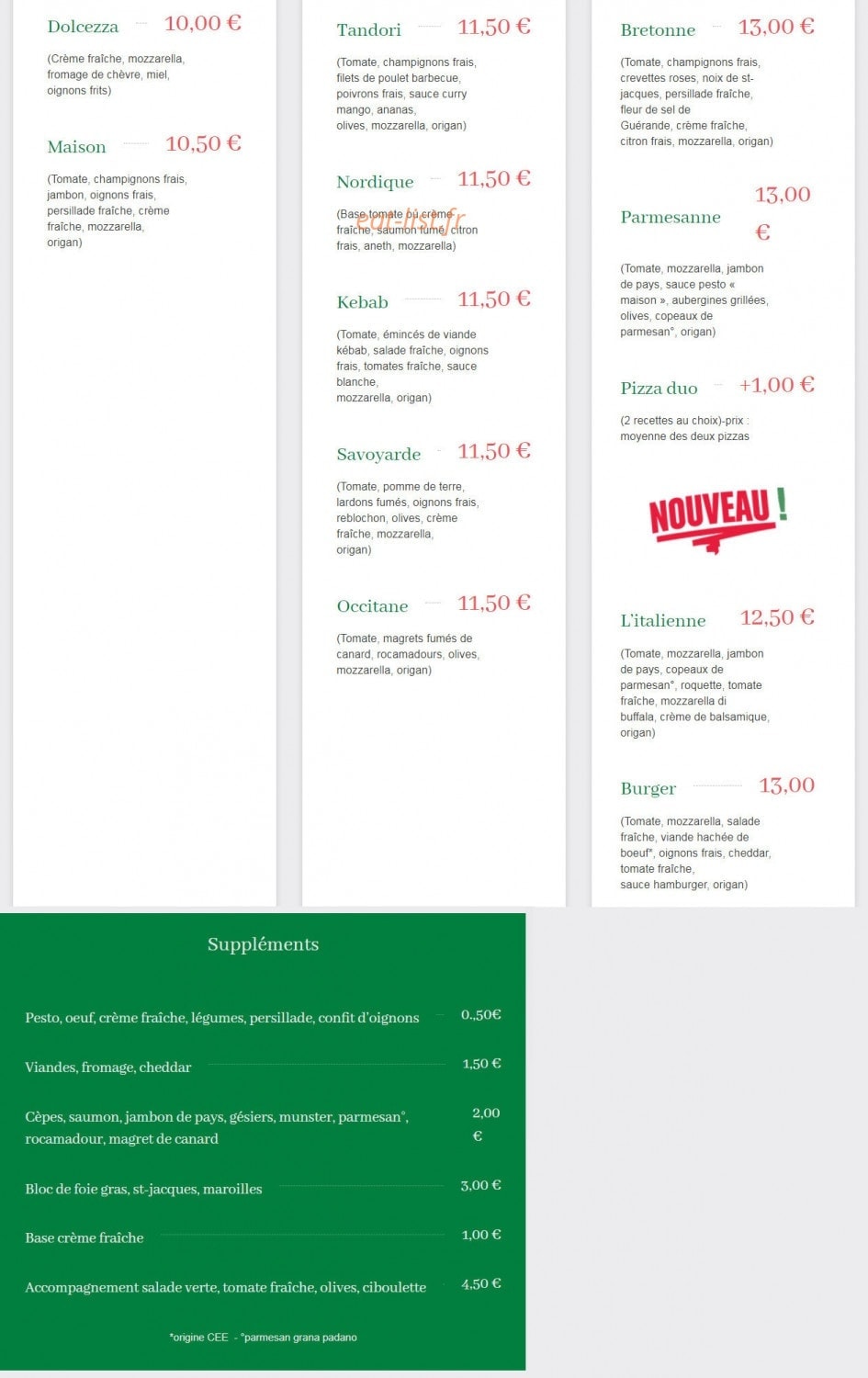 La p'tite italie — carte page 2