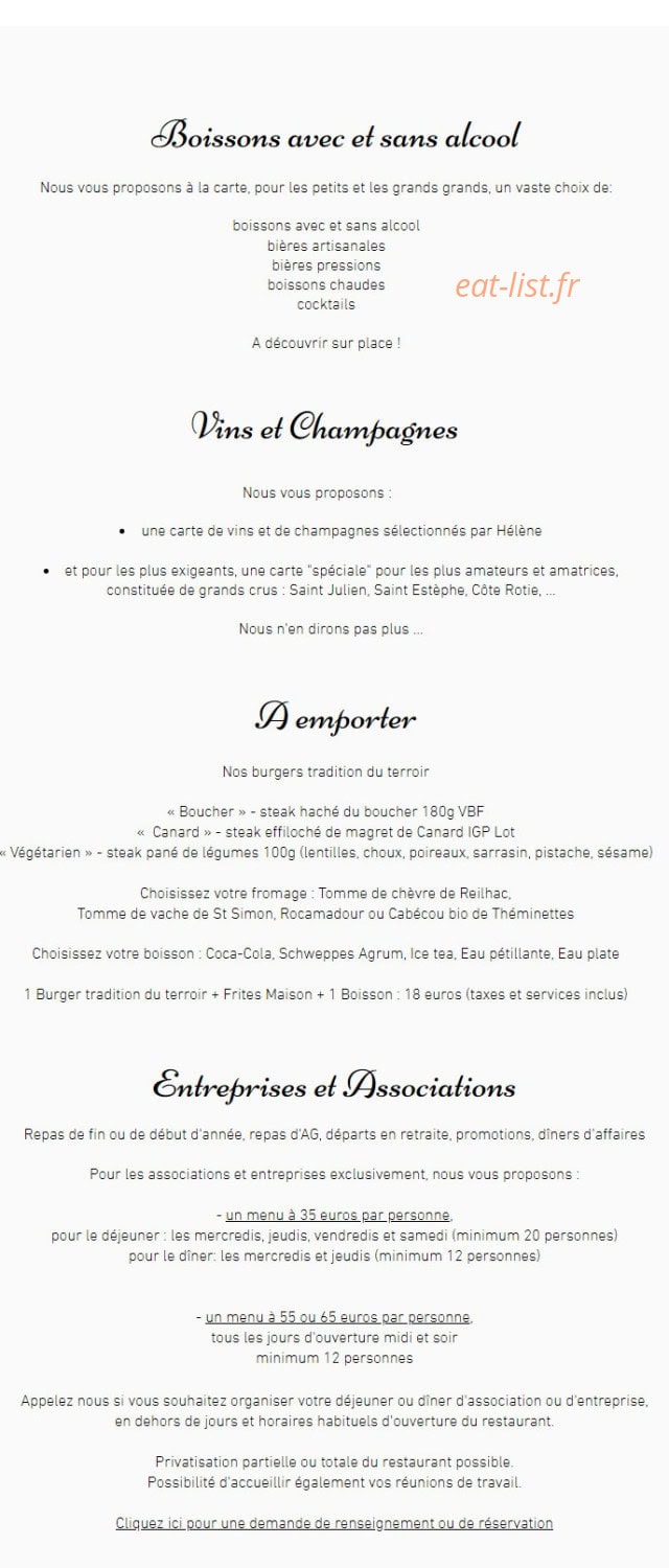 Chez Hélène — carte page 2
