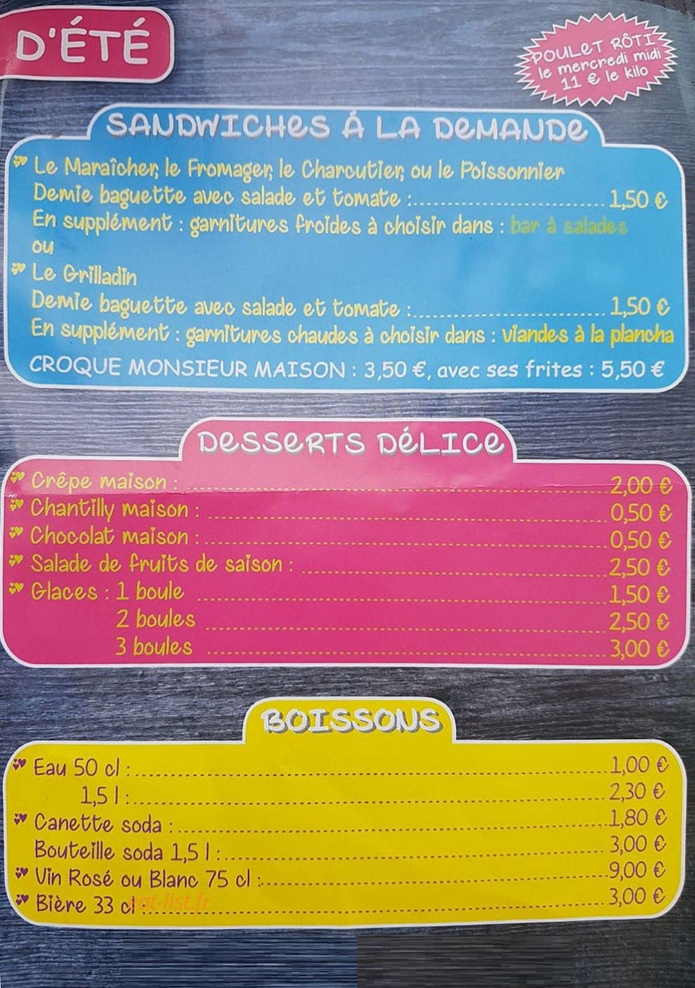Comme À La Maison — carte page 2