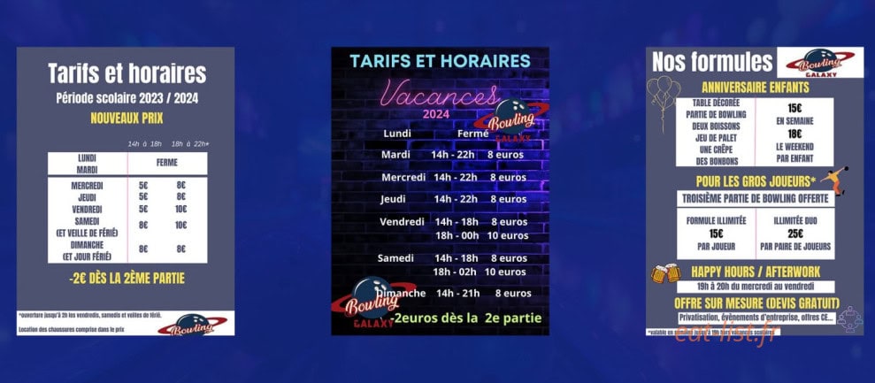 Galaxy Bowling — carte page 2