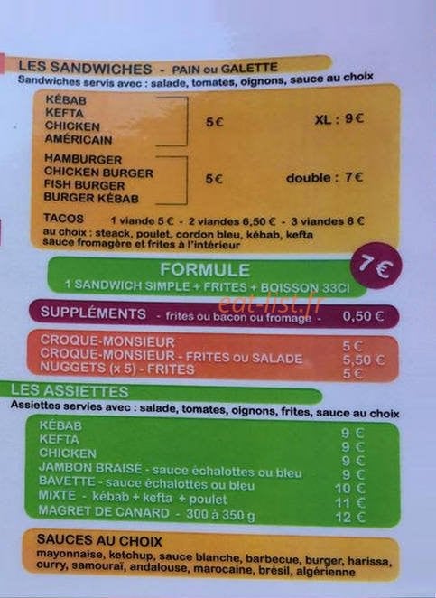 Le Snac'king — carte page 4