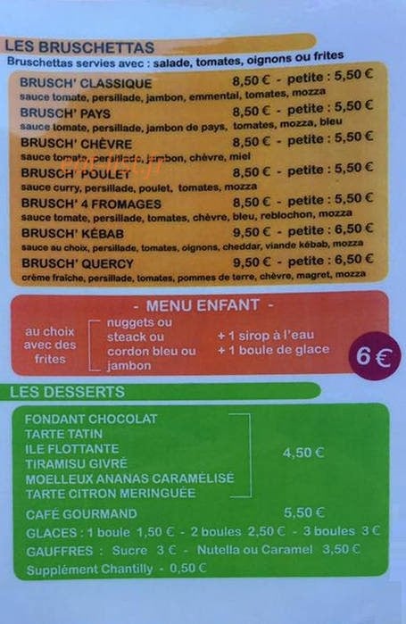 Le Snac'king — carte page 3