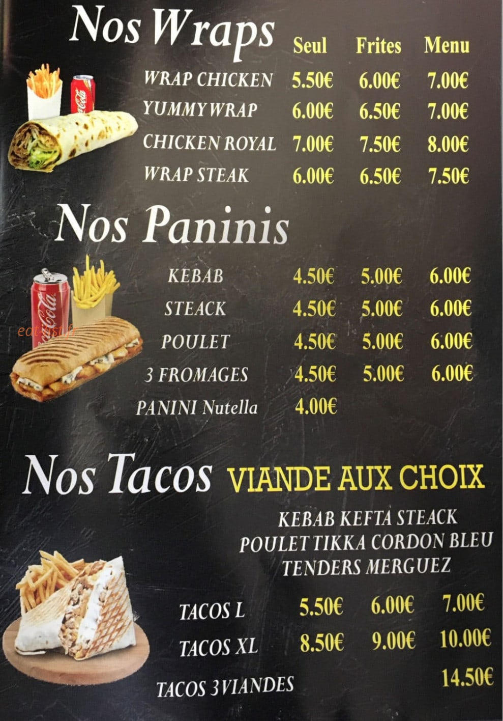 Breto food — carte page 3