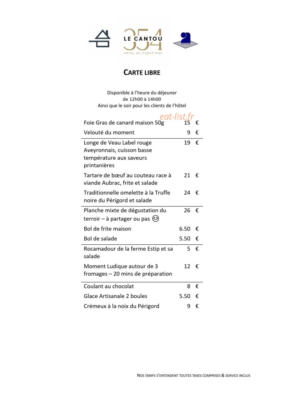 Le Cantou 354 — carte page 2