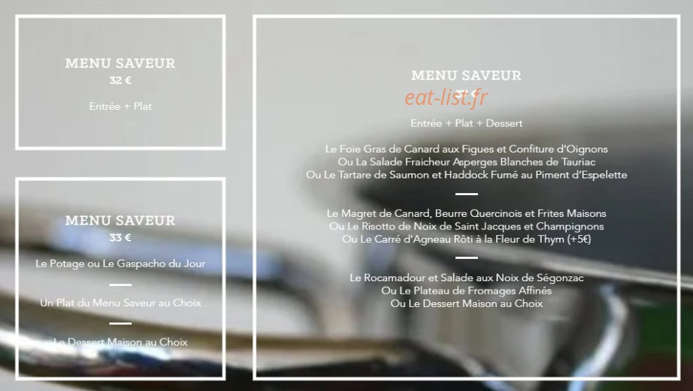 Le Relais de Castelnau — carte page 1