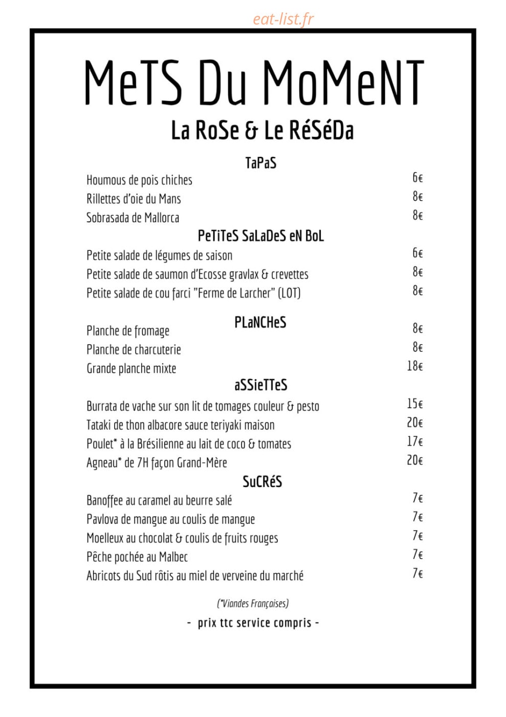 La Rose et le Réséda — carte page 1