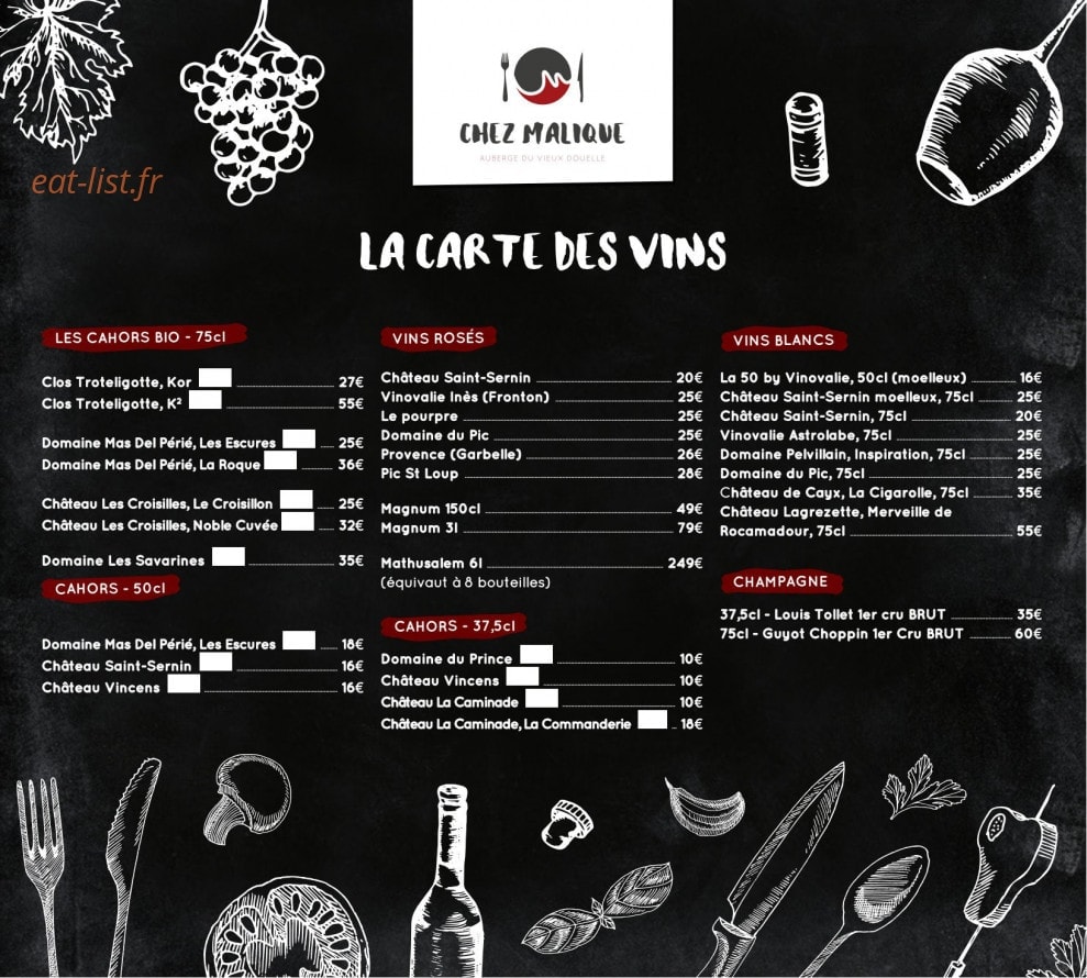 Auberge du vieux — carte page 7
