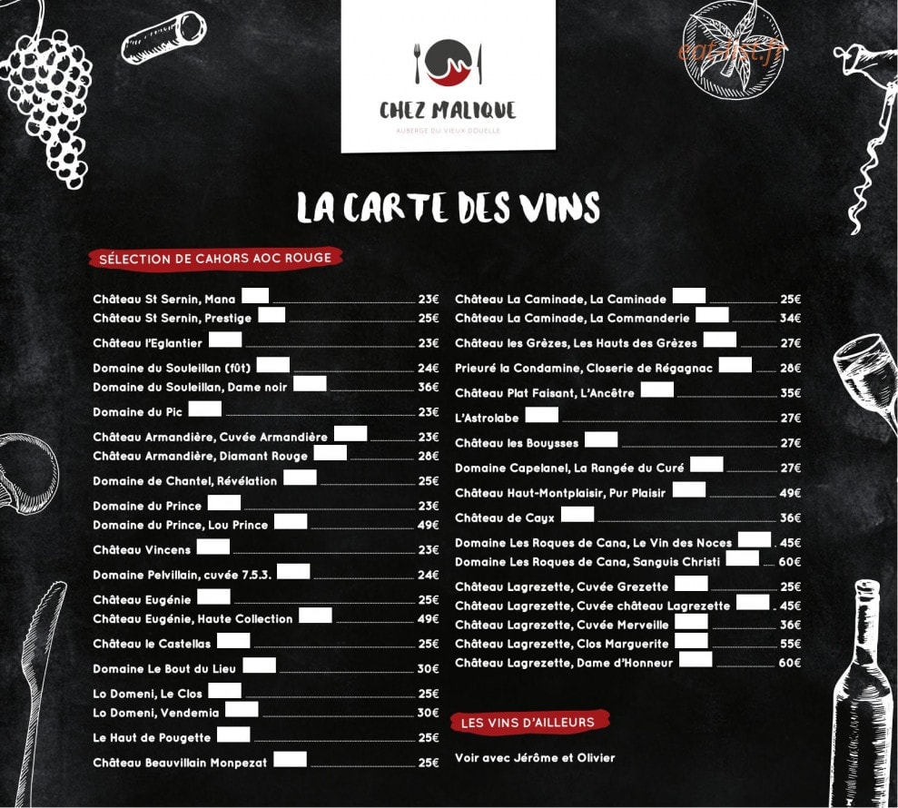 Auberge du vieux — carte page 6