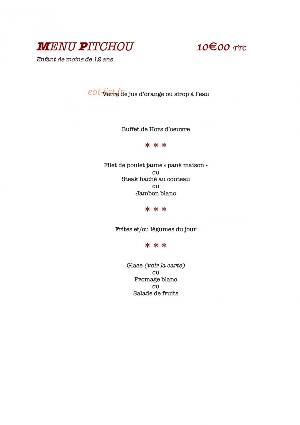 Auberge de la Tour — carte page 7