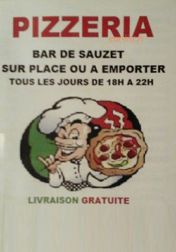Bar de sauzet — carte page 1