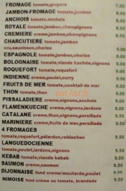 Bar de sauzet — carte page 2